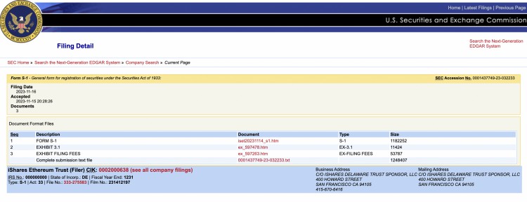 [Crypto360]贝莱德提交的现货以太坊 ETF 申请者未能促使以太坊价格持续上涨