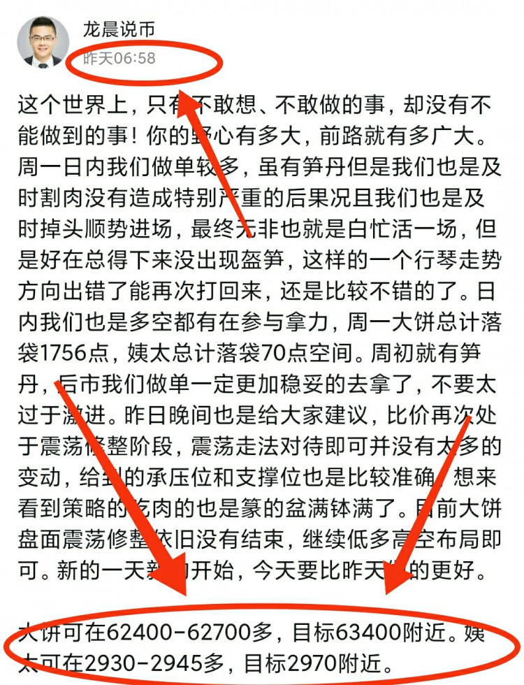 [龙晨说币]周二统计及早间操作建议