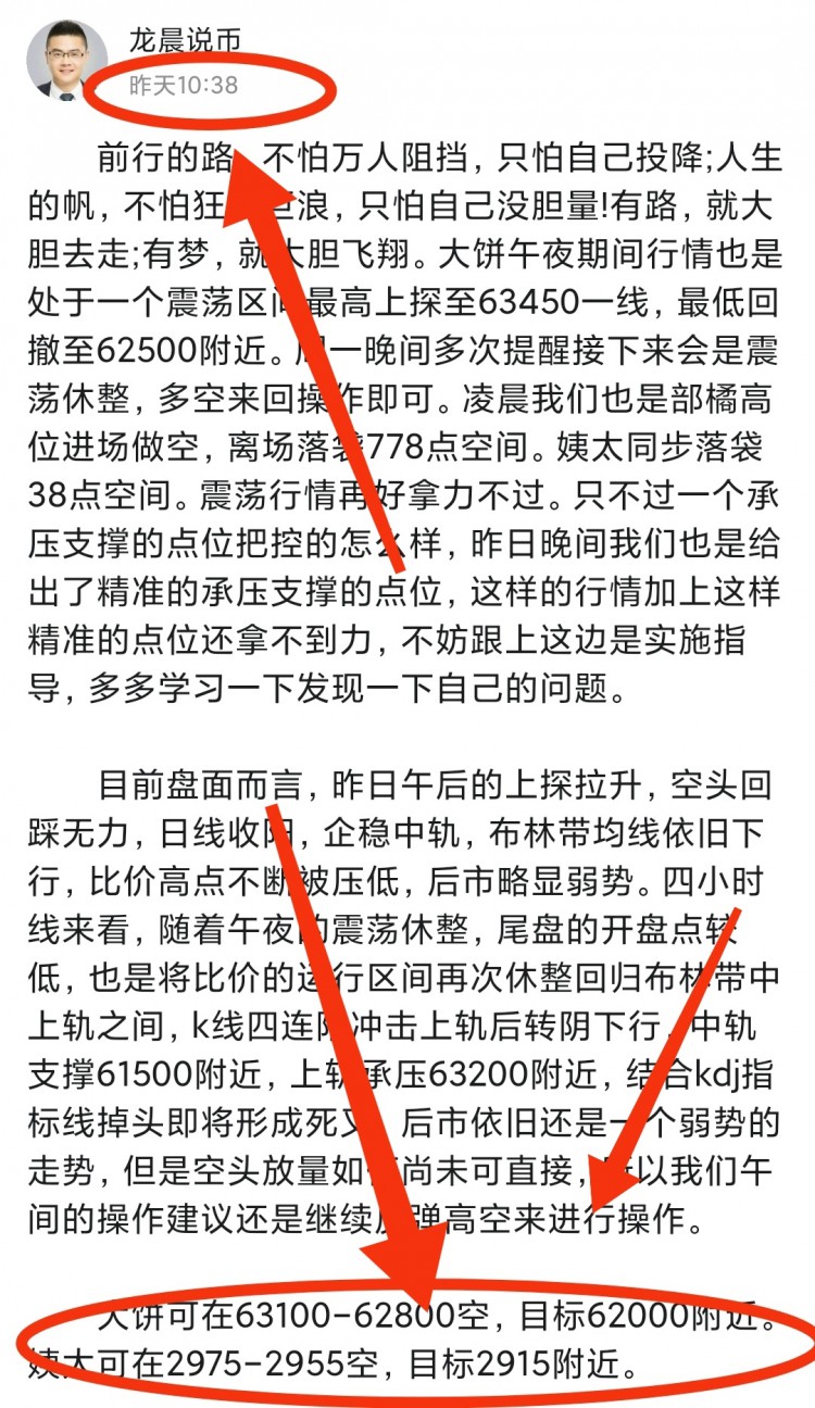 [龙晨说币]周二统计及早间操作建议