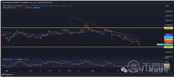 [币界网]鲸鱼兴趣下降 柴犬价格触及月度低点：多头能否控制 SHIB 价格